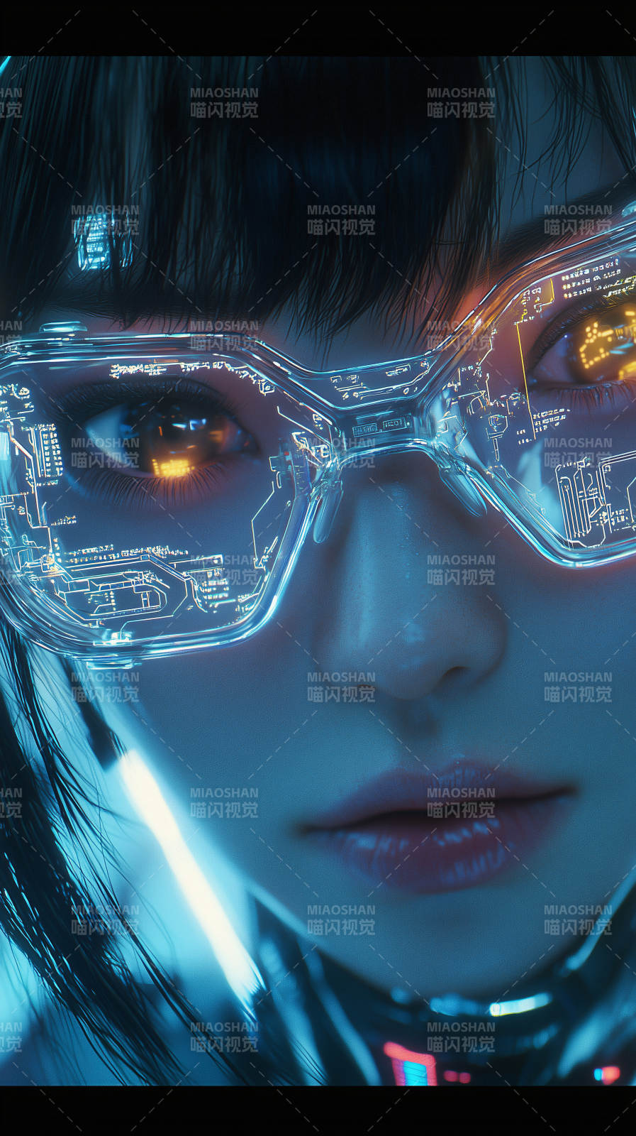 赛博朋克少女图片