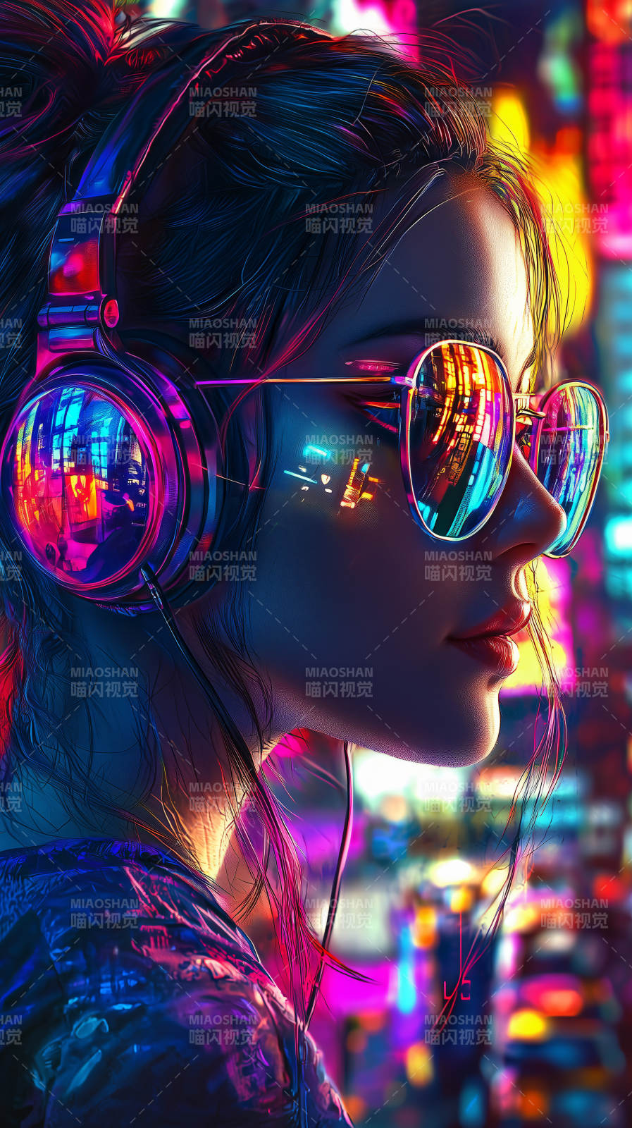 赛博朋克少女图片