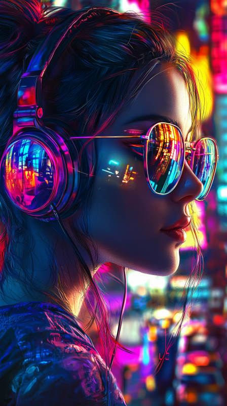 赛博朋克少女图片