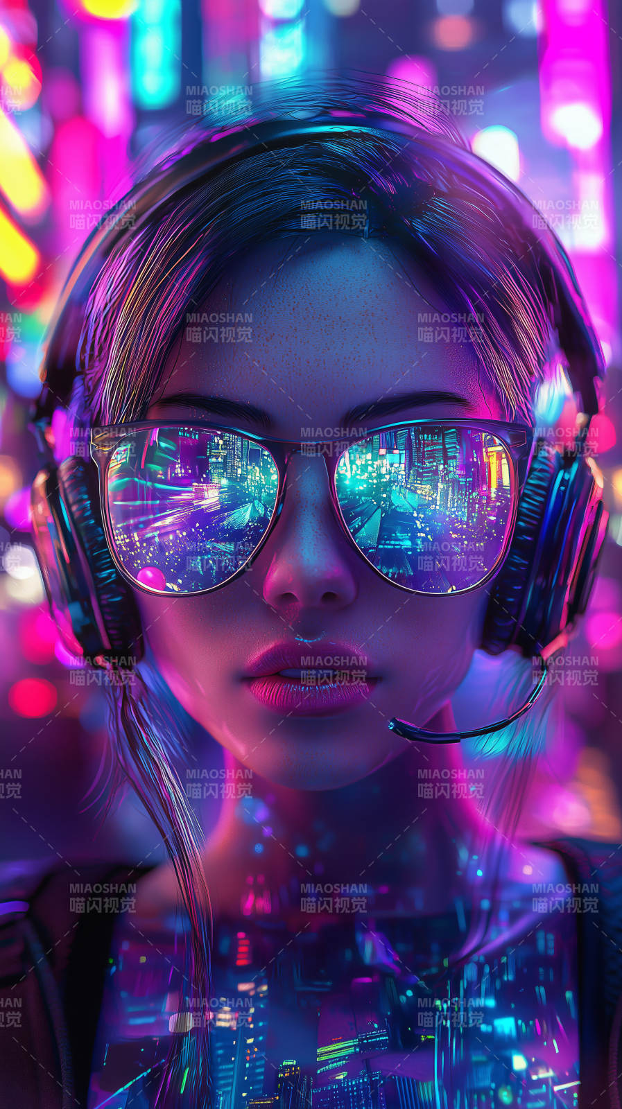 赛博朋克少女图片