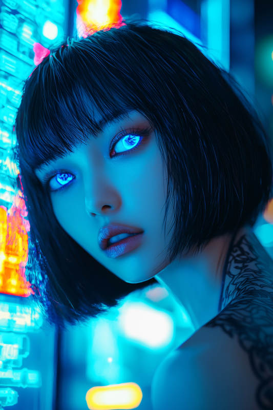 赛博朋克少女图片