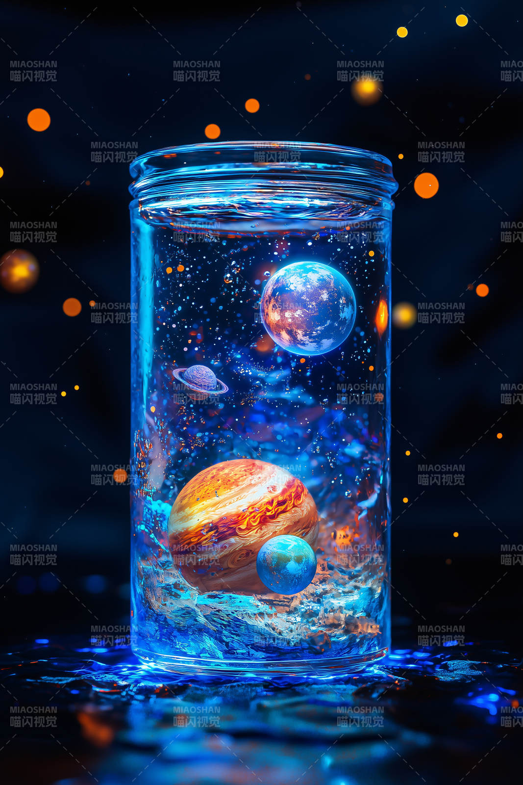 宇宙瓶中星系图片