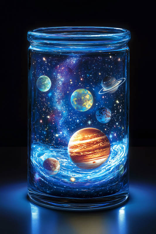 宇宙瓶中星系图片