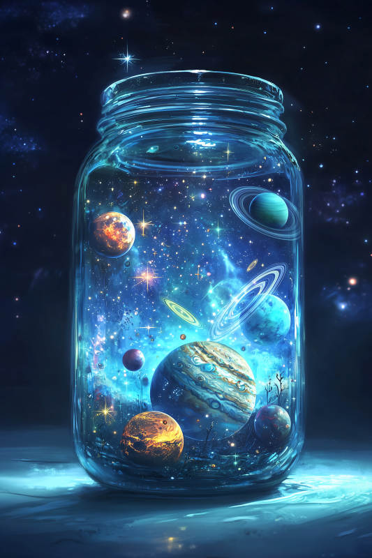 宇宙瓶中星系图片