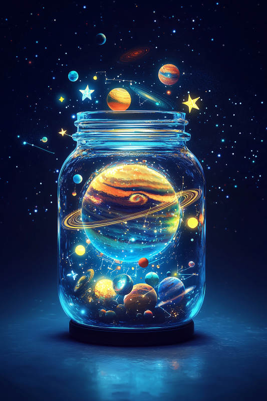 宇宙瓶中星系图片