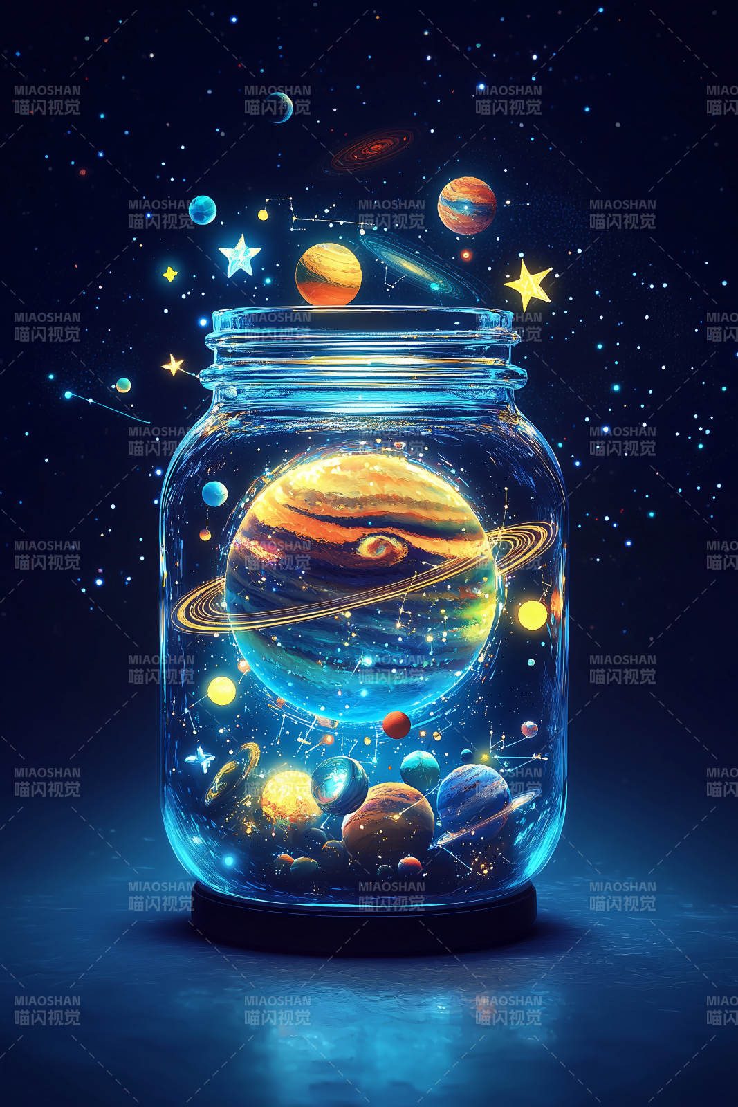 宇宙瓶中星系图片