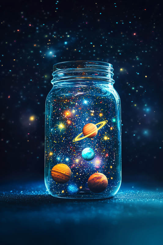 宇宙瓶中星系图片