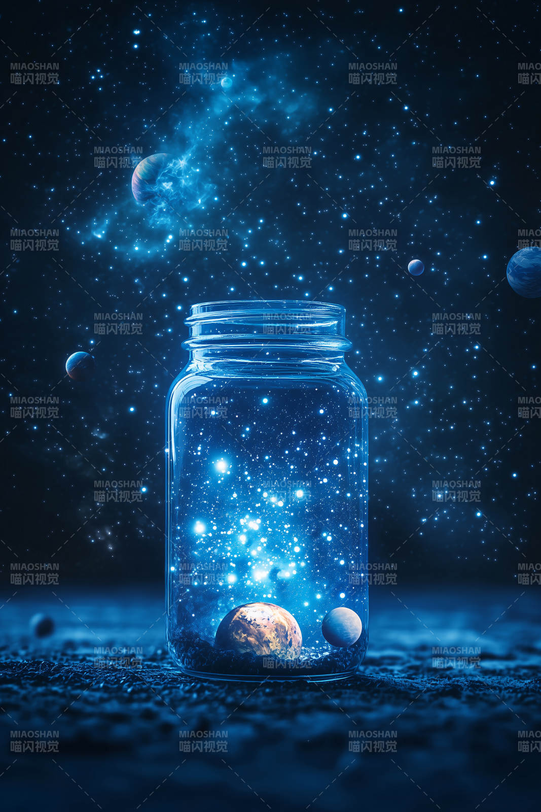 宇宙瓶中星系图片