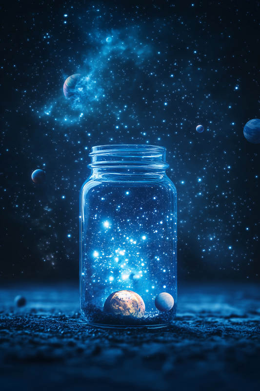 宇宙瓶中星系图片