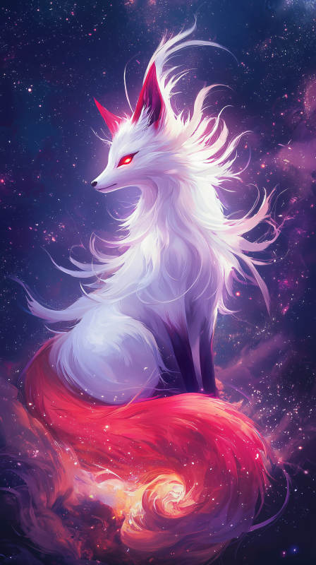 星河中的仙狐狸图片