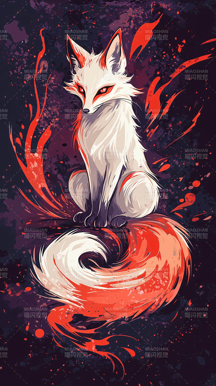 星河中的仙狐狸图片