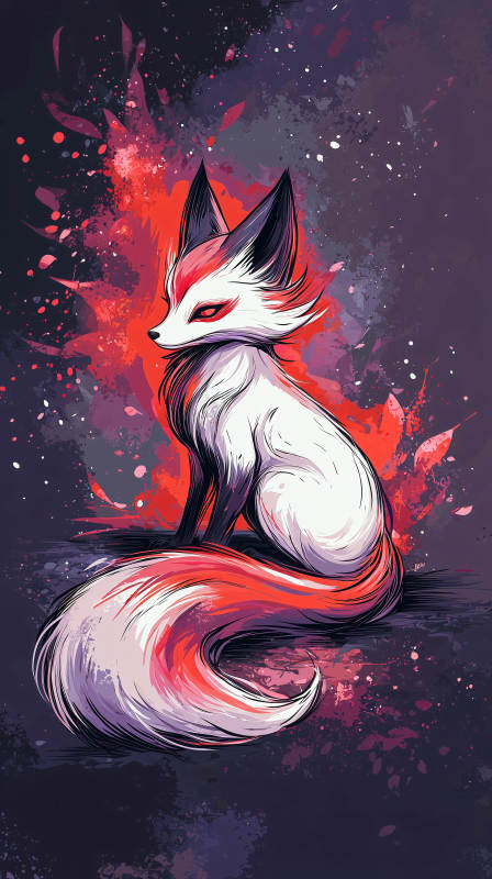 星河中的仙狐狸图片