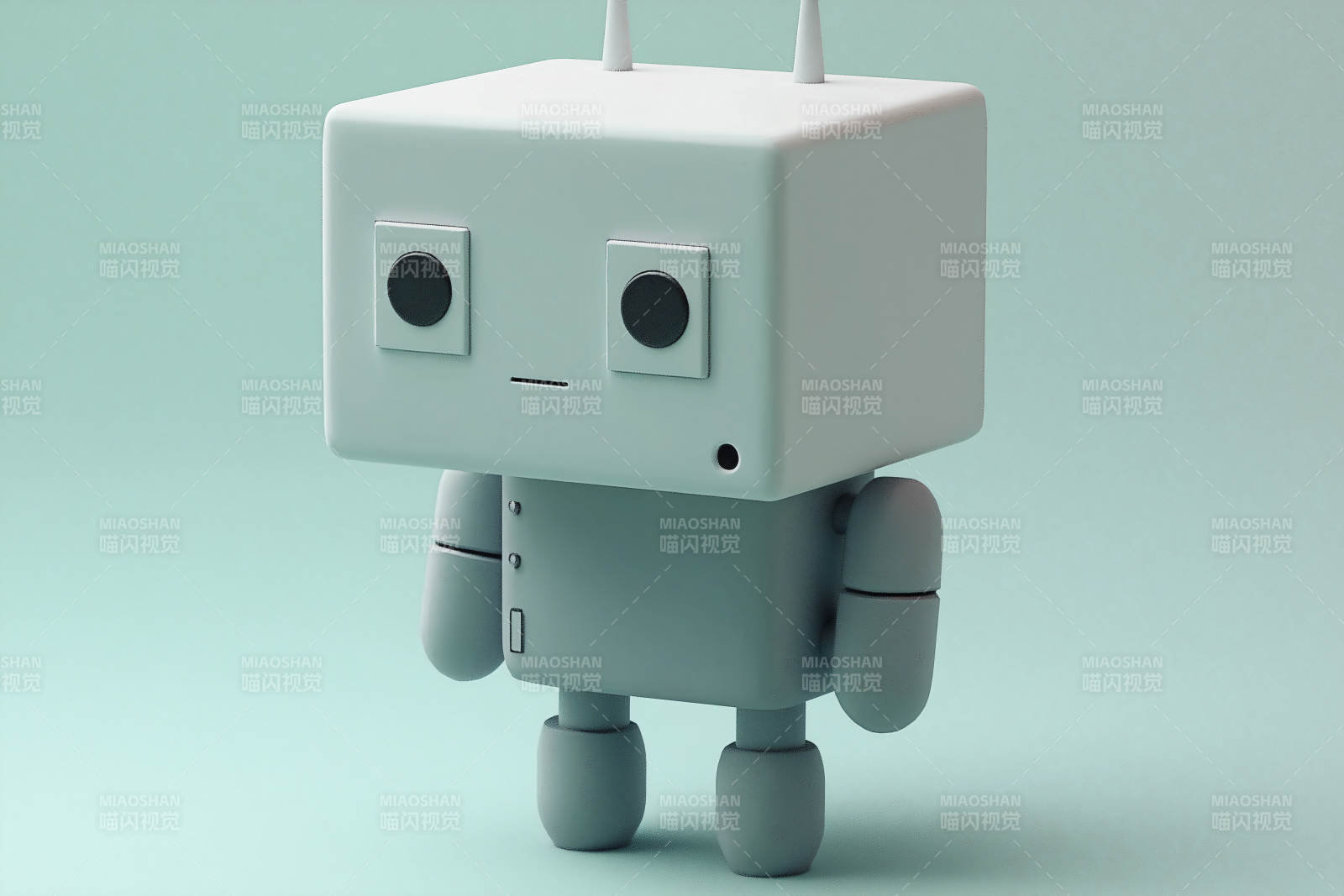呆萌小机器人图片