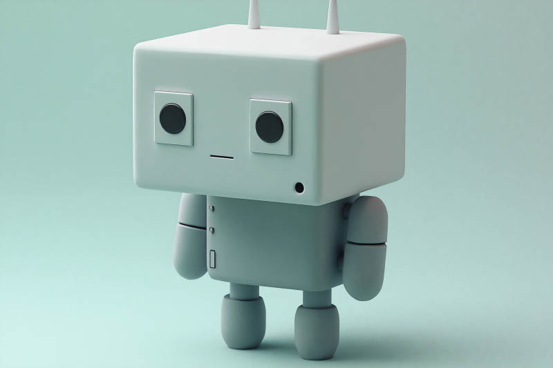 呆萌小机器人图片