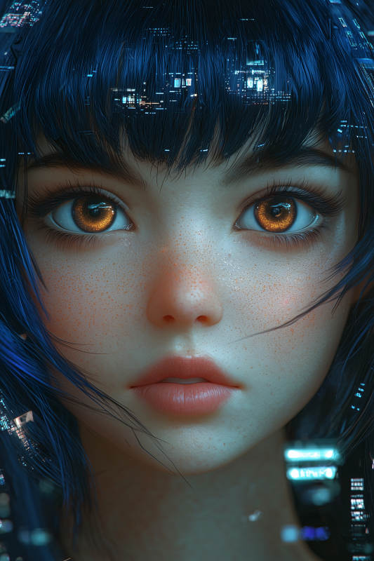 赛博朋克少女图片