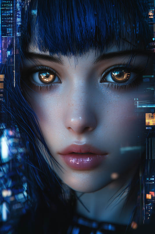 赛博朋克少女图片