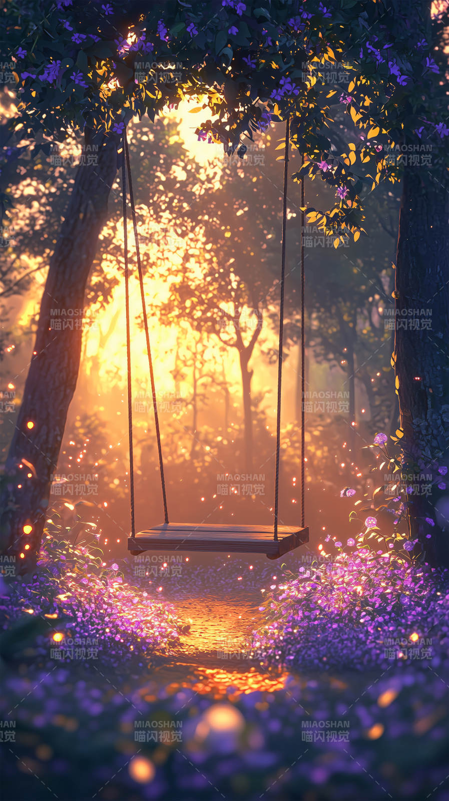 萤火流光下的静谧图片