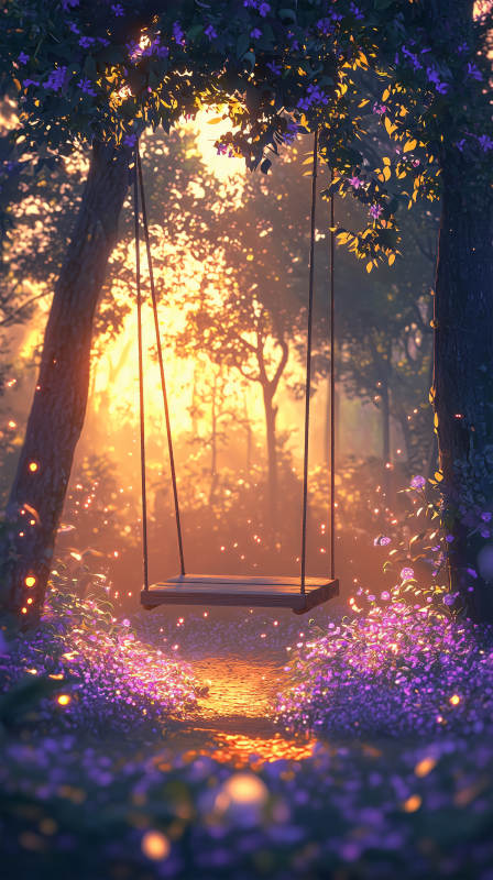 萤火流光下的静谧图片