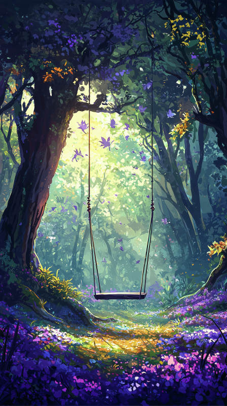 萤火流光下的静谧图片