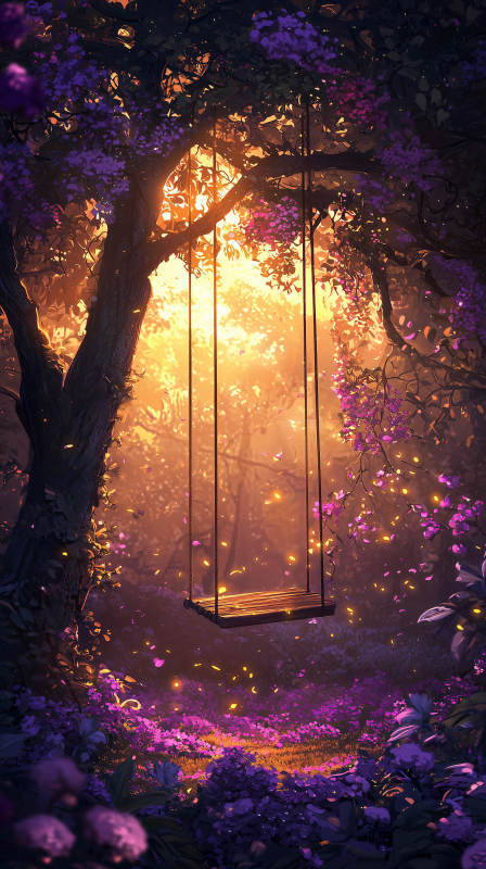 萤火流光下的静谧图片