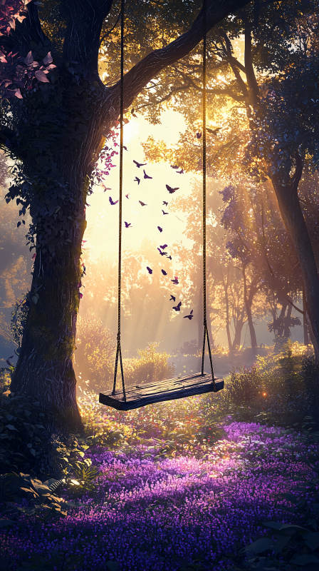 萤火流光下的静谧图片