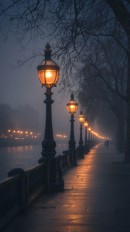 雨夜灯火阑珊图片