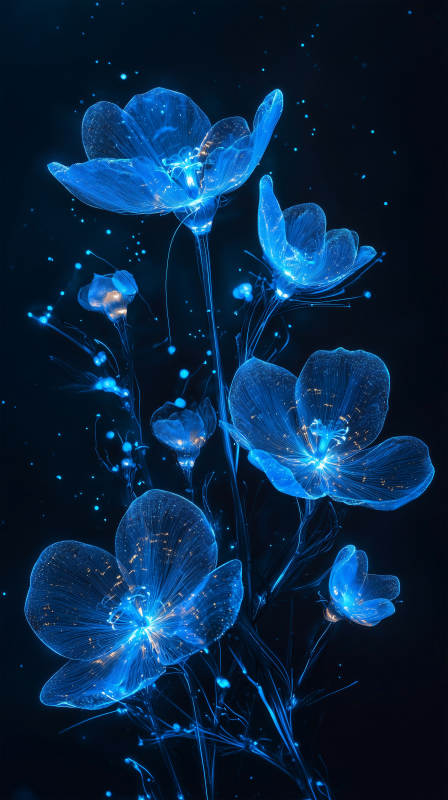 梦幻光影花朵图片