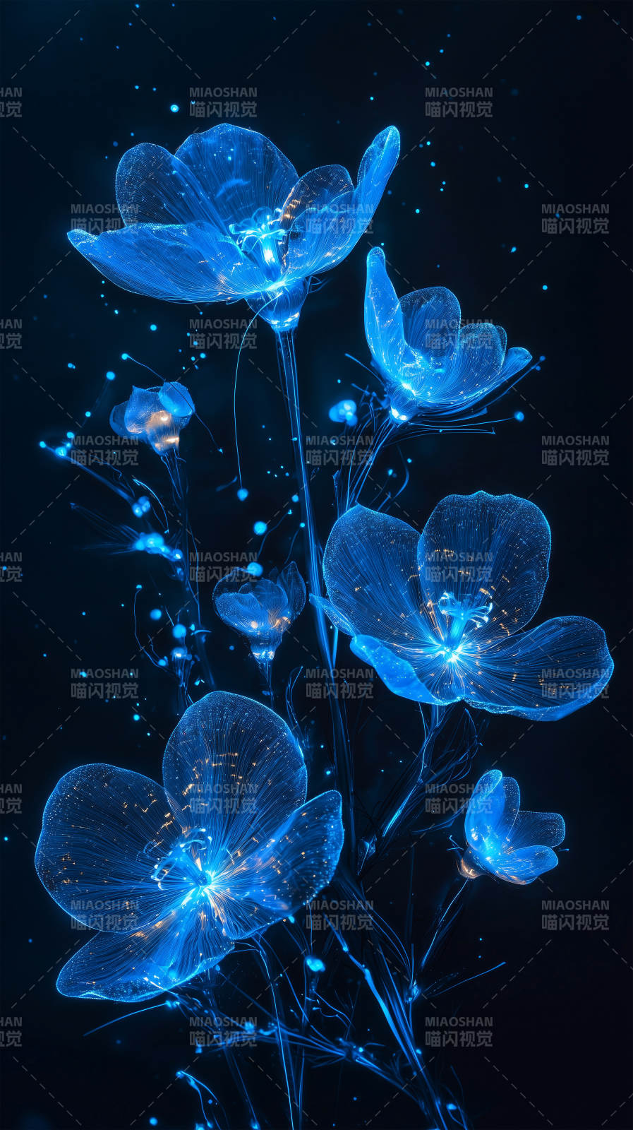 梦幻光影花朵图片