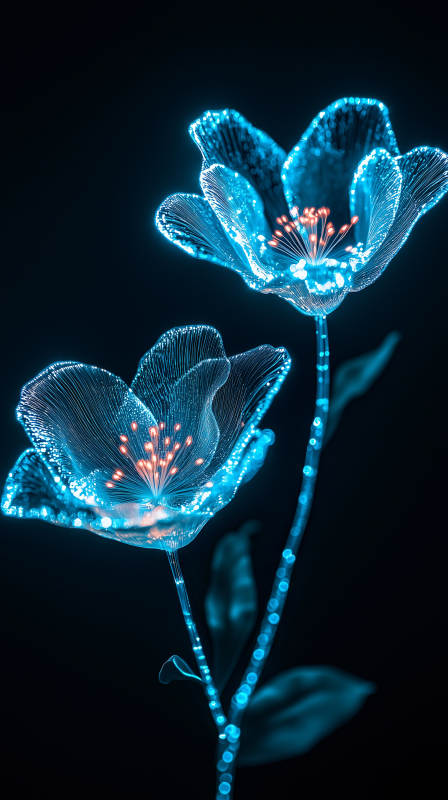 梦幻光影花朵图片