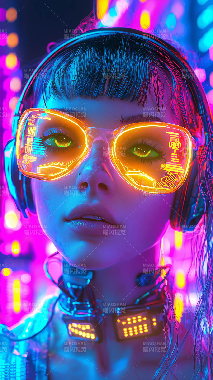 赛博朋克少女图片