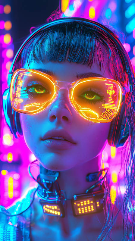 赛博朋克少女图片