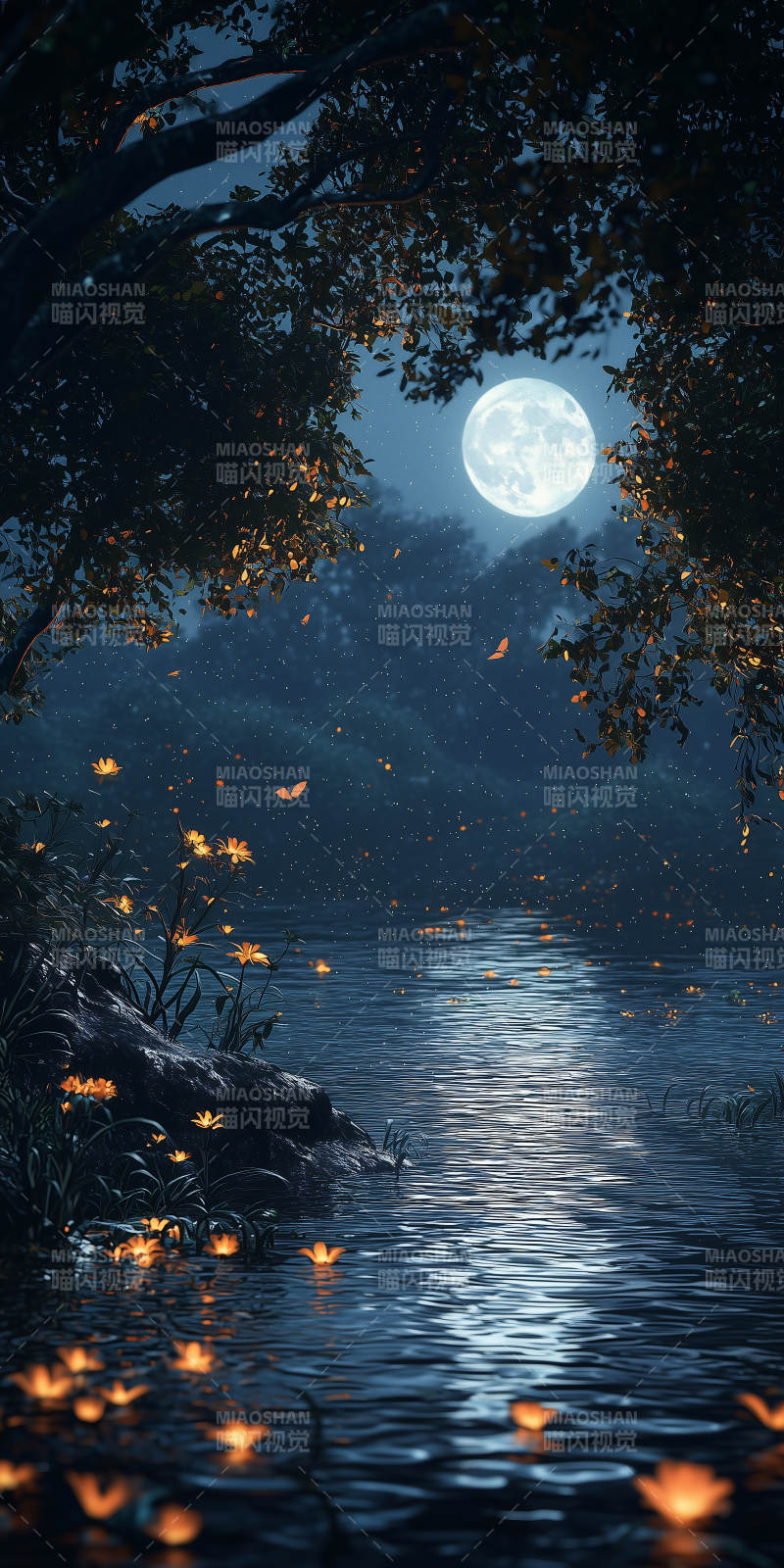 月光下的静谧图片