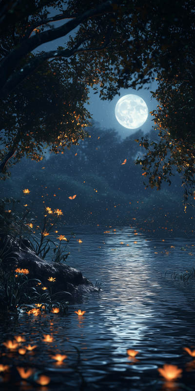 月光下的静谧图片