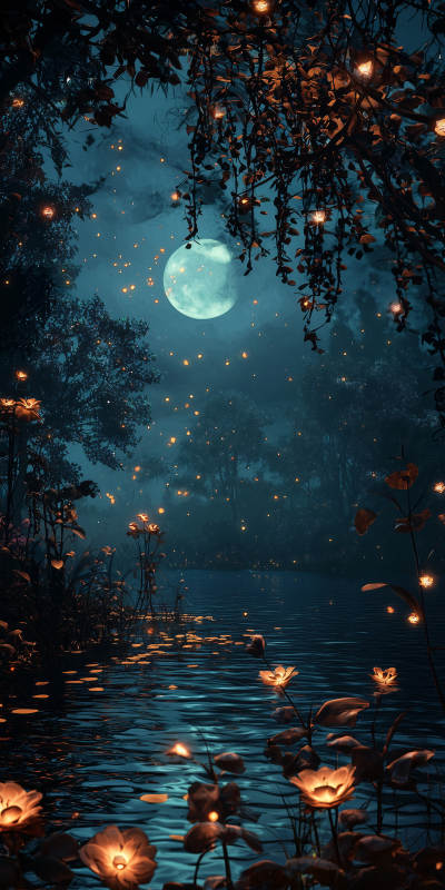 月光下的静谧图片