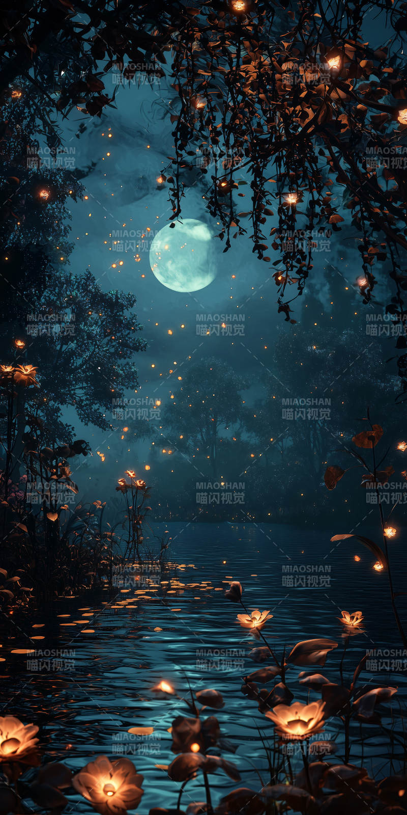 月光下的静谧图片