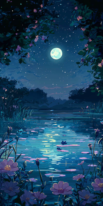 月光下的静谧图片