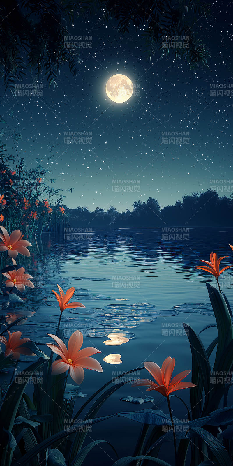 月光下的静谧图片