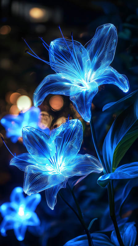 梦幻光影花朵图片