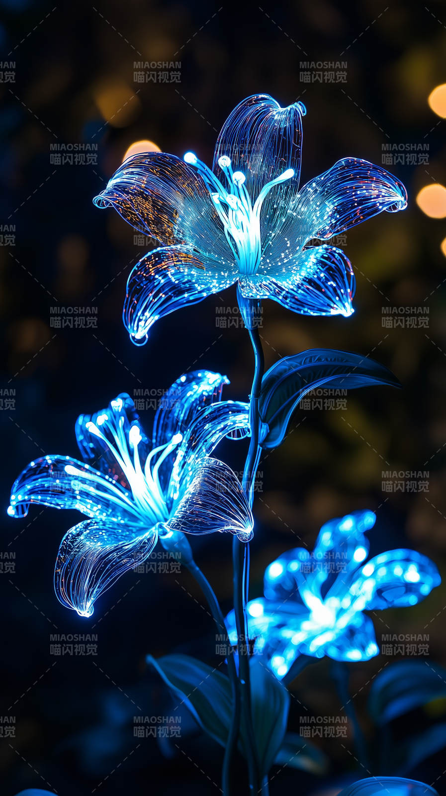 梦幻光影花朵图片