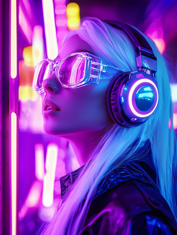 赛博朋克少女图片