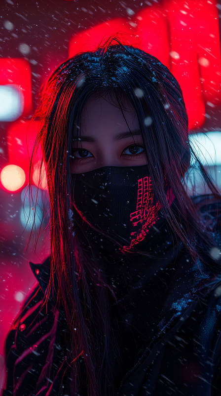 赛博朋克少女图片