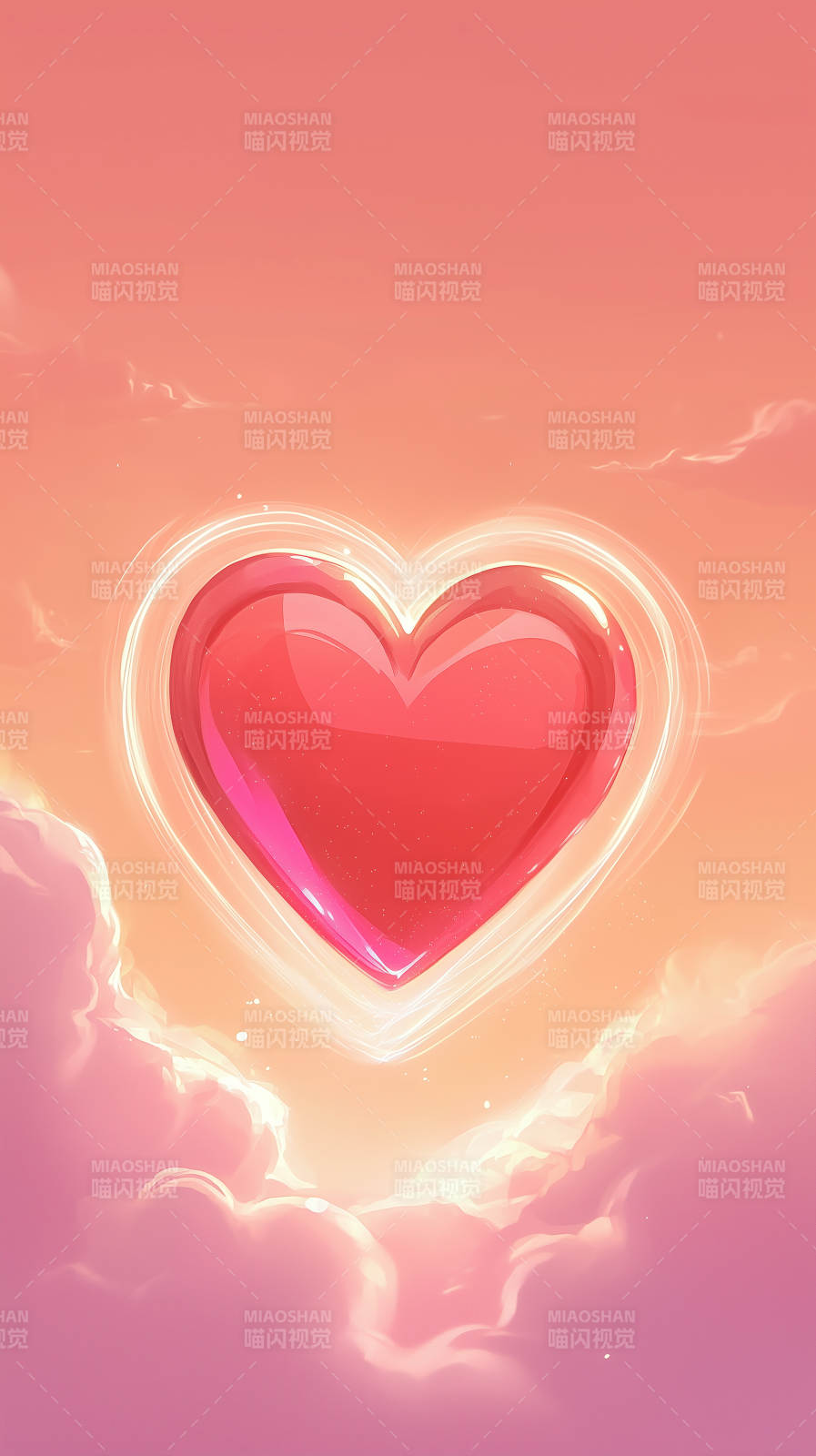 闪耀的爱心图片
