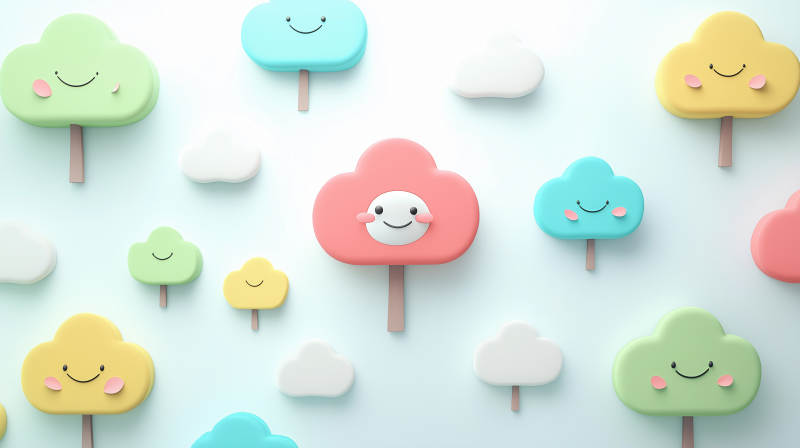 云朵糖棒可爱图图片
