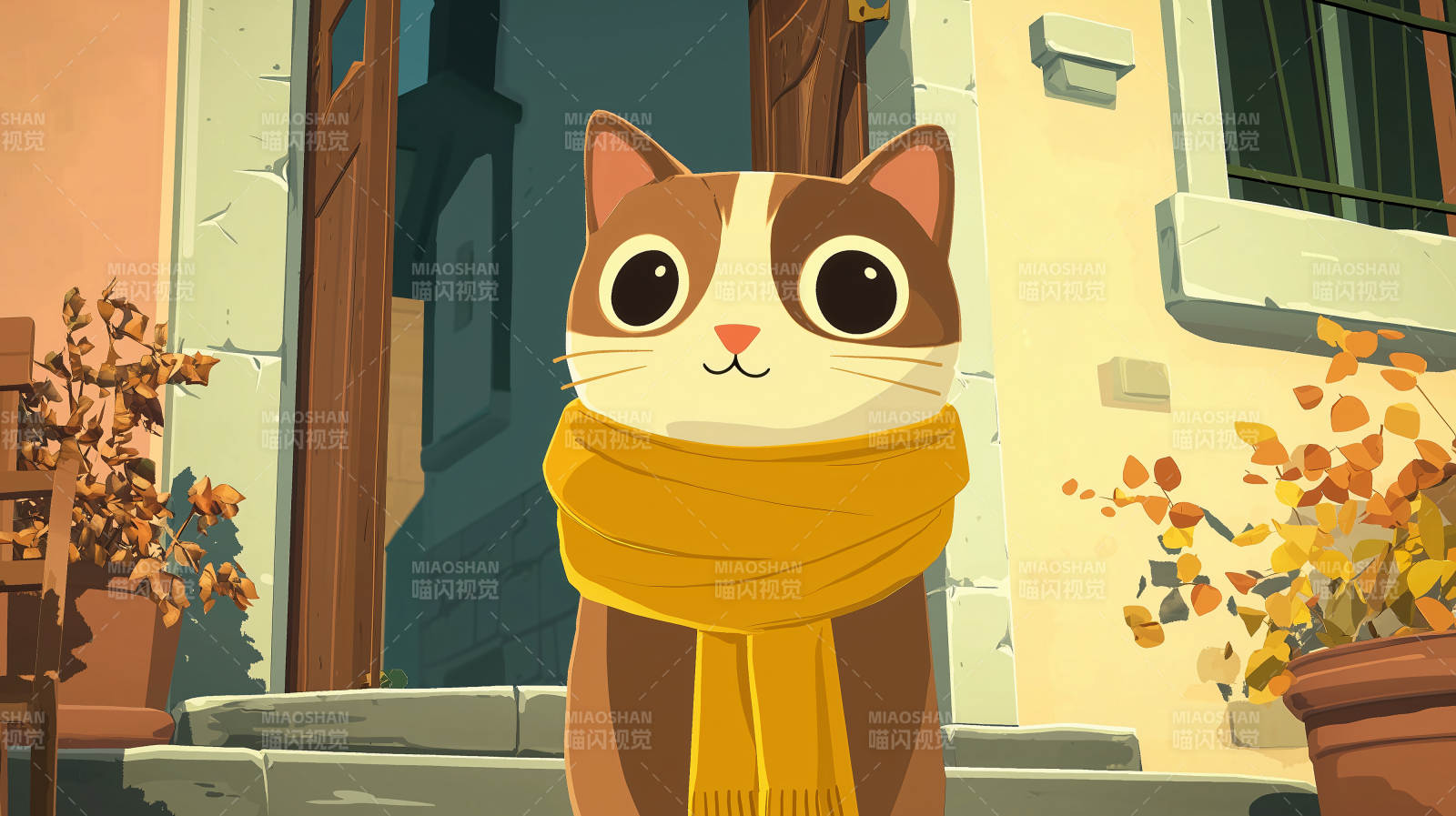 秋日暖猫图片