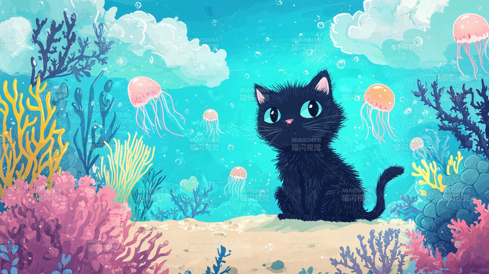 海底黑猫奇遇记图片