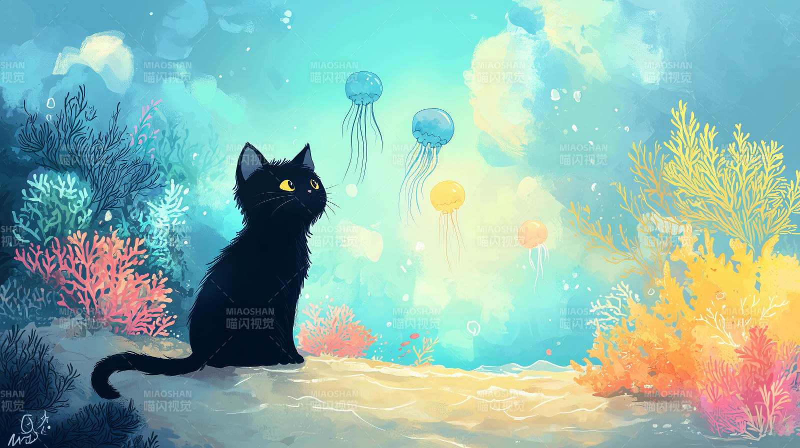 黑猫海底奇遇图片