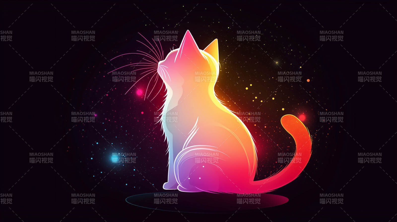 霓虹猫影图片