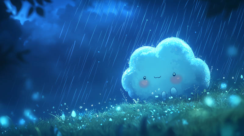雨夜云朵梦图片