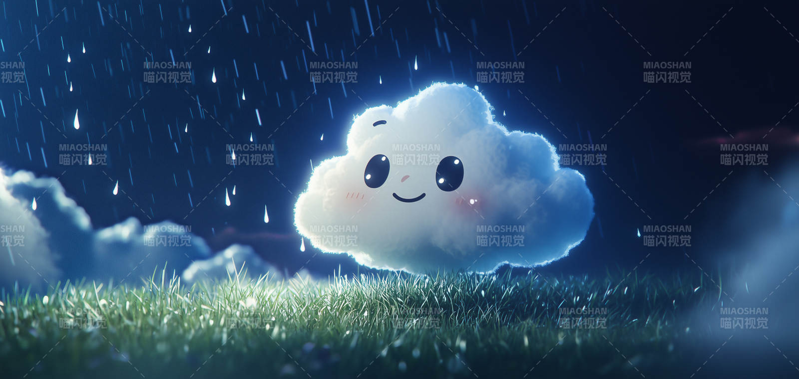 雨夜微笑云图片