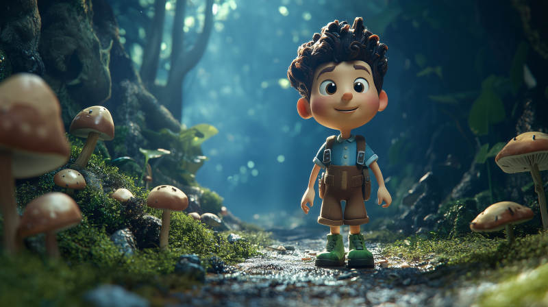 森林小探险家图片